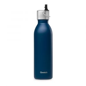 Qwetch Bouteille isotherme ACTIVE bouchon Sport - Bleu marine - 600ml