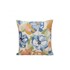 Housse de coussin en Prairie de fleurs imprimée Ecru