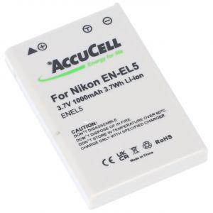 Batterie AccuCell adaptable sur Nikon EN-EL5, Duracell CP1
