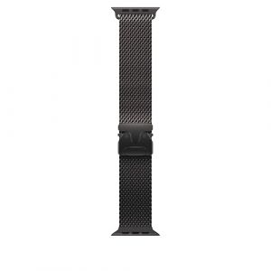 Apple Bracelet 49 mm - Small Milanais en titane noir