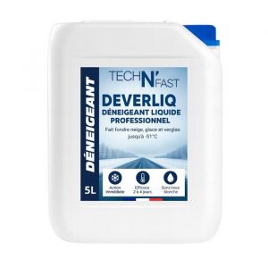 Déneigeant dégivrant liquide - 50°C bidon 5L - action rapide efficace contre neige verglas pour routes allées voitures hiver