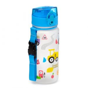 Puckator Gourde plastique renforcé avec couvercle à boutton poussoir Little Tractors enfant