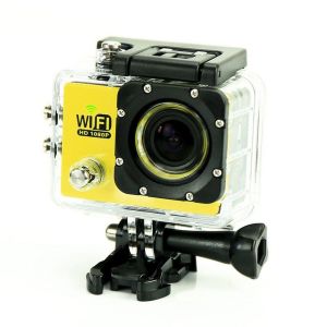 Yonis Camera embarquée sports wi-fi lcd caisson étanche waterproof 12 mp hd jaune 4 Go