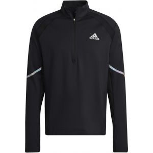 Image de Adidas Fast 1/2 Zip Shirt Men, noir M Hauts running hiver