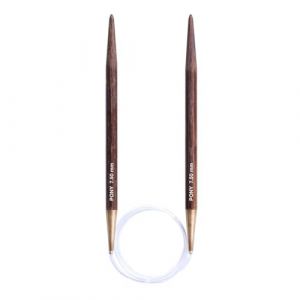 Aiguilles à tricoter circulaires fixes 80 cm Bois Perfect Du N°3 au 10 - Pony -