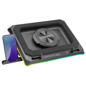 Mars Gaming MNBC-Ultra Base de refroidissement et support pour ordinateurs portables jusqu'à 18" RGB 5 positions Noir