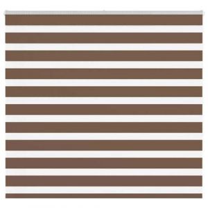VidaXL Store z&egrave;bre marron 155x150cm largeur du tissu 150,9cm polyester, store &agrave; enrouleur z&eacute;br&eacute;, store z&eacute;br&eacute; pour fen&ecirc;tre, 4014350