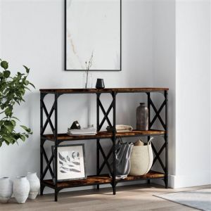 VidaXL Table console chêne fumé 100x28x80,5 cm bois d'ingénierie