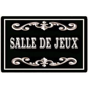 N.a! Plaque de porte en métal Salle de jeux