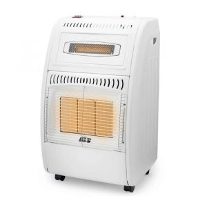 Intec Chauffage d'appoint Hybride Gaz et Electrique 5700W Chauffe 20-100 m² - Radiateur infrarouge Blanc Piezo KOMBI LINE