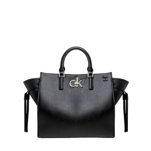 Image de Calvin Klein Sac cabas monogramme métallique Noir