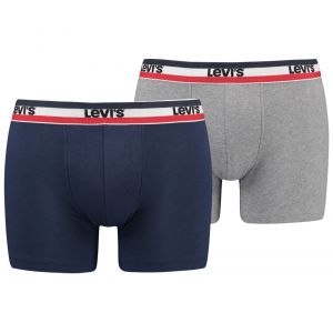 Levi's Sportswear Lot de 6 boxers pour homme, Robe bleue., L