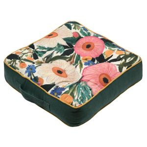 Stof Coussin de sol fleuri vert 40 cm