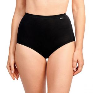 Sans Complexe Lot de 3 culottes taille haute coton bio - Noir - Couleur Noir - Taille 48