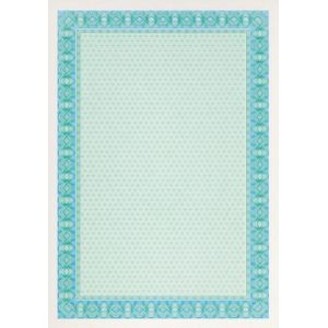 Image de DECAdry DSD1052 - Etui de 70 feuilles de papier bordure turquoise, A4, 115 g/m²