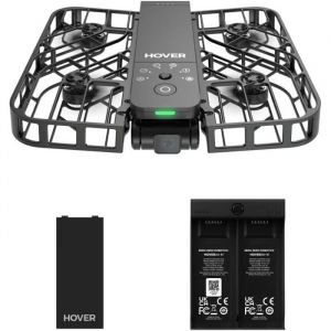 Hoverair Drone X1 Avec Cam&eacute;ra Hdr, Suivez-Moi, Contr&ocirc;le Mains Libres, Noir (Combo)