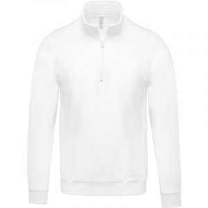Kariban Sweat-Shirt col zippé - Blanc, XL, Unisexe