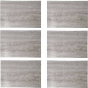 Secret de Gourmet Lot de 6 sets de table rectangulaire Bois gris - 45 x 30 cm - Gris