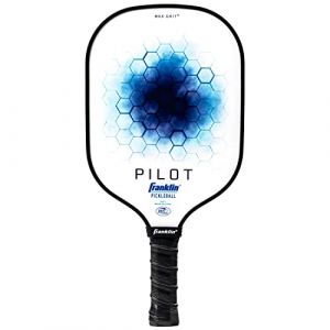 Franklin Sports Raquette de Pickleball Légère avec Noyau en Polypropylène Pilot - Approbation Officielle de L’USA Pickleball (USAp) - Surface en Fibre de Verre Maxgrit - Noyau Spin Pro de 10 mm