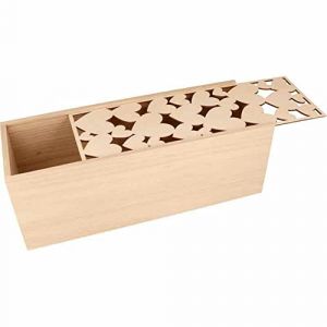 Artémio Boîte de Rangement avec Couvercle Coeurs - 33 x 12 x 12 cm