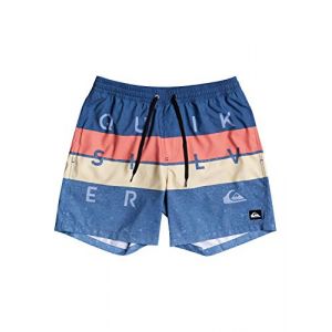 Quiksilver Kid's Word Block Volley 15 - Short de bain taille 12 - M, bleu