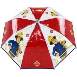 Vadobag Feuerwehrmann Sam Parapluie pour enfant - Rouge transparent - 61 cm, rouge, 61 cm, Moderne