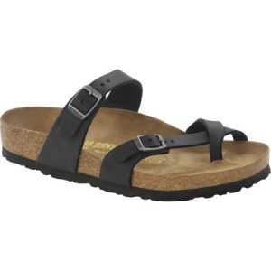 Image de Birkenstock Mayari Cuir Gras, Tongs Femme, Noir), 39 EU