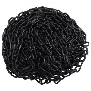 VidaXL Chaîne d'avertissement Noir 100 m Ø8 mm Plastique