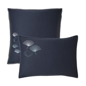 Taie d'oreiller satin de coton 120 fils/cm² blanc Pistil