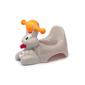 Okbaby Spidy - Pot pour Enfants en Forme de Lapin, Assise Ergonomique et Confortable - Taupe