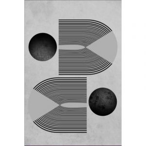 Mani Textile - Tapis Seventies Gris Noir Dimensions - 120x180