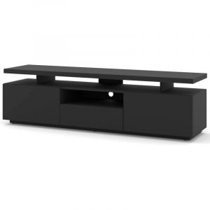 Meuble TV ADAM 180 cm, noir mat