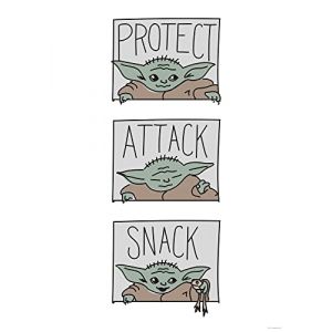 Komar Affiche d'art Mandalorian - The Child Protect Attack Snack - Taille: 50 x 70 cm - color&eacute;