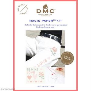 Dmc Kit broderie point de croix Magic Paper - Love Collection - 5 pcs