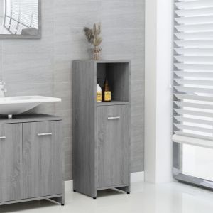 Image de VidaXL Armoire de bain Sonoma gris 30x30x95 cm Bois d'ingénierie Grey sonoma
