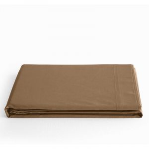 Drap plat 'Prémium' pour lit 1 place & 2 places - Prémium Taupe - 240 x 300 cm pour lit 2 places