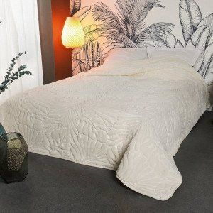 Image de Boutis (240 x 260 cm) Grazie Blanc c &eacute;