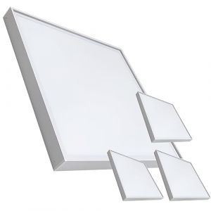 Kit Panneau led 60x60cm cct 48W 5000LM + Support de surface blanc Lot de 4 u. - Lot de 4 u.