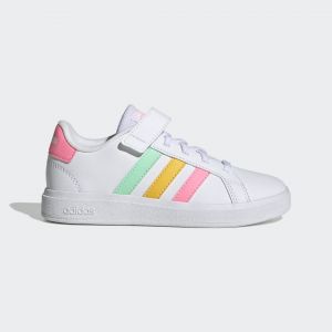 Adidas Baskets lacets élastiques et sangle supérieure enfant Grand Court