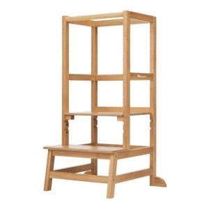 B&eacute;b&eacute; Confort Nola, tour d&rsquo;apprentissage Montessori, 1,5-6 ans (jusqu&rsquo;&agrave; 30 kg), 3 hauteurs r&eacute;glables, s&eacute;curit&eacute; certifi&eacute;e, tour d&rsquo;observation enfant, 6,4 kg, durable, montage facile, Natural Wood
