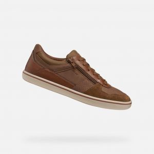 Geox U Elver Baskets pour Homme, Marron, 43 EU, Marron, 43 EU