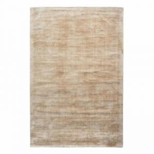Unamourdetapis Tapis salon et chambre en viscose 200x300 beige fait &agrave; la main motif uni NEO +