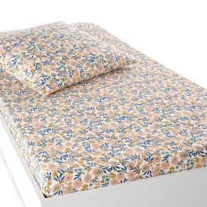 Drap housse enfant percale coton bonnet 30cm Ohara Imprimé Taille 90x190 cm