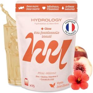 Pastille d’hydratation goût pêche hibiscus beauté Glow - HYDROLOGY