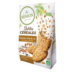 Bisson Sablés céréales graines de chia et lin bio - 200 g