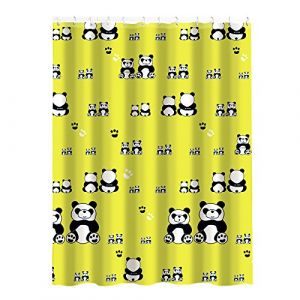 MSV Rideau de douche Polyester 180x200cm Panda