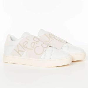 Calvin Klein Jeans pour femme. Baskets Rome blanc Jeans