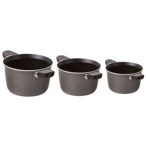 Image de Pyrex 3 casseroles Attraction avec 1 poignée amovible (16 / 18 / 20 cm)
