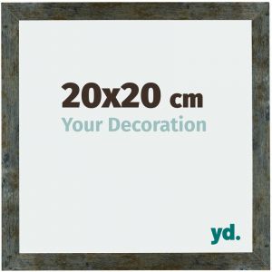 Your Decoration - 20x20 cm - Cadres Photo en mdf Avec Verre acrylique - Anti-Reflet - Excellente Qualité - Bleu Or Mélangé - Cadre Decoration Murale