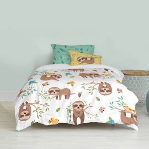 Moshi Moshi Happy Sloth Parure Housse De Couette 2 Pièces